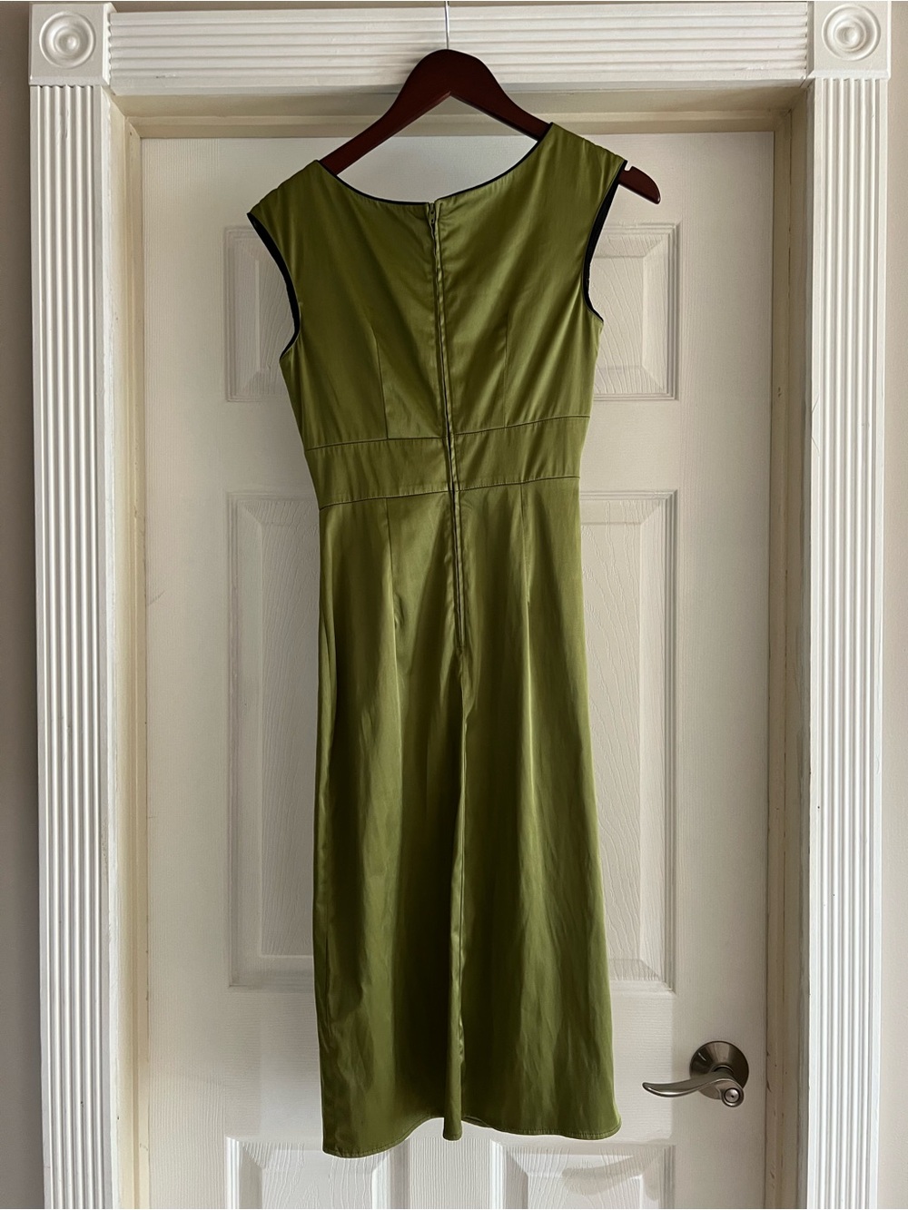 Stop Staring Green Timeless Satin Bow Dress - Picture 4 of 13